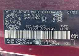 2003 TOYOTA CAMRY SE