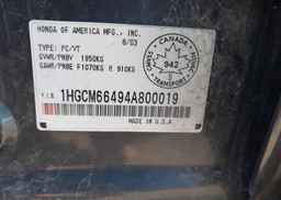 2004 HONDA ACCORD EX