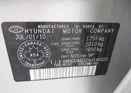 2010 HYUNDAI ELANTRA BLUE