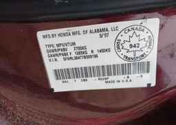 2007 HONDA ODYSSEY EX