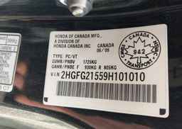 2009 HONDA CIVIC SI