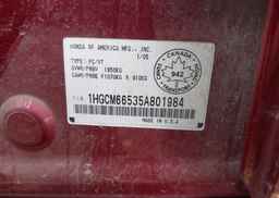 2005 HONDA ACCORD EX