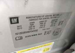2012 CHEVROLET MALIBU 1LT