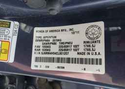 2012 HONDA CR-V EX