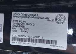 2023 HONDA ACCORD EX