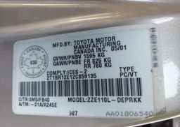2002 TOYOTA COROLLA CE