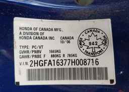 2007 HONDA CIVIC DX-G