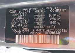 2012 HYUNDAI ACCENT GL