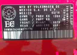 2016 VOLKSWAGEN JETTA 1.4 TSI COMFORTLINE