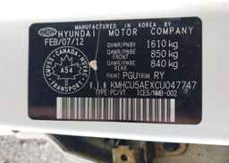 2012 HYUNDAI ACCENT GLS