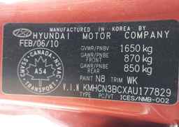 2010 HYUNDAI ACCENT GL