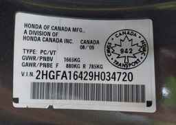 2009 HONDA CIVIC DX-G