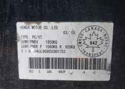 2005 ACURA TSX