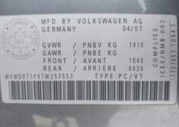 2007 VOLKSWAGEN RABBIT 5-DOOR