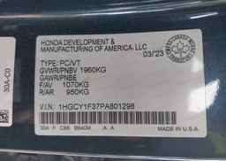 2023 HONDA ACCORD EX