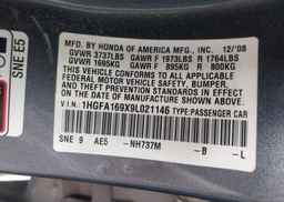 2009 HONDA CIVIC EXL