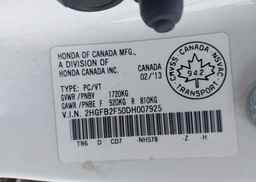 2013 HONDA CIVIC EX