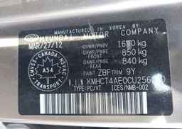 2012 HYUNDAI ACCENT GL