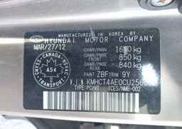 2012 HYUNDAI ACCENT GL