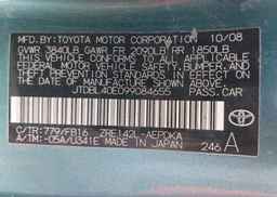 2009 TOYOTA COROLLA LE