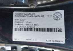 2020 HONDA CIVIC EX 4DR