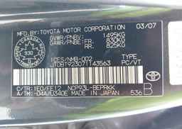 2007 TOYOTA YARIS