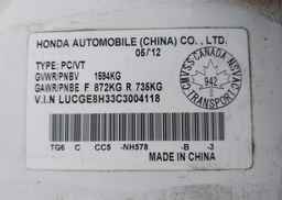 2012 HONDA FIT DX-A