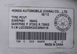 2012 HONDA FIT DX-A