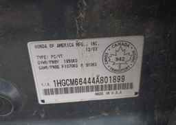 2004 HONDA ACCORD EX V6
