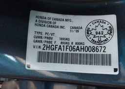 2010 HONDA CIVIC EXL