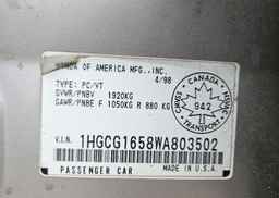 1998 HONDA ACCORD EX