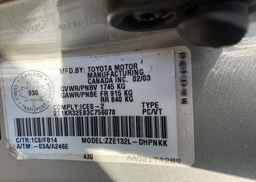 2003 TOYOTA COROLLA MATRIX XR