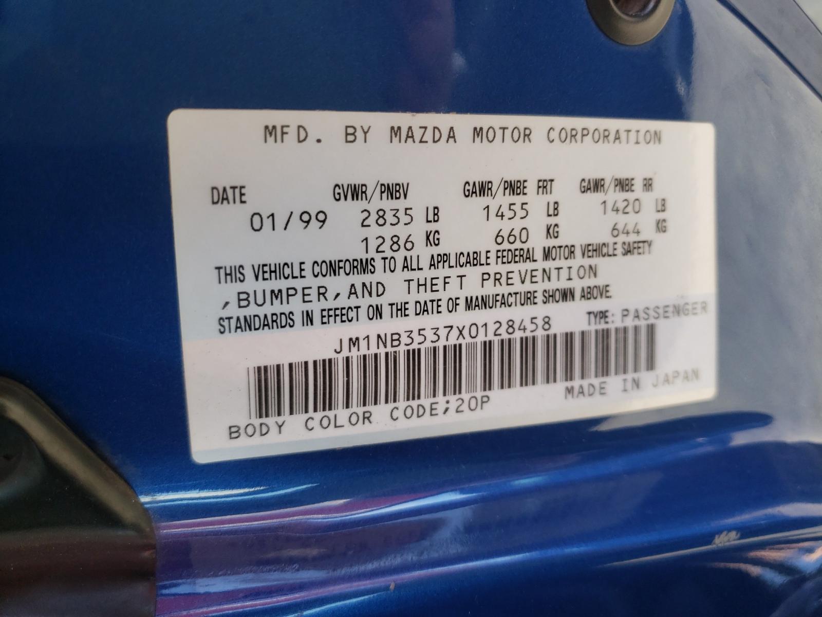 1999 MAZDA MX-5 Miata