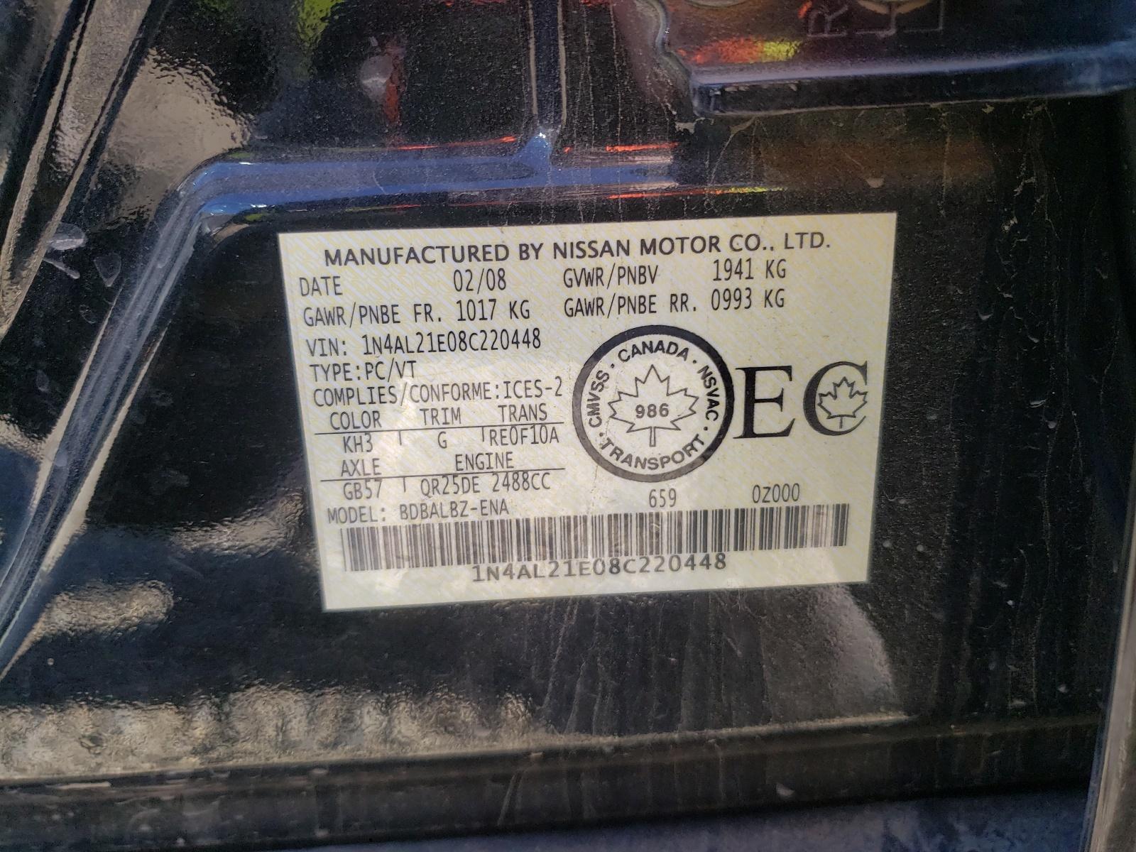 2008 NISSAN ALTIMA