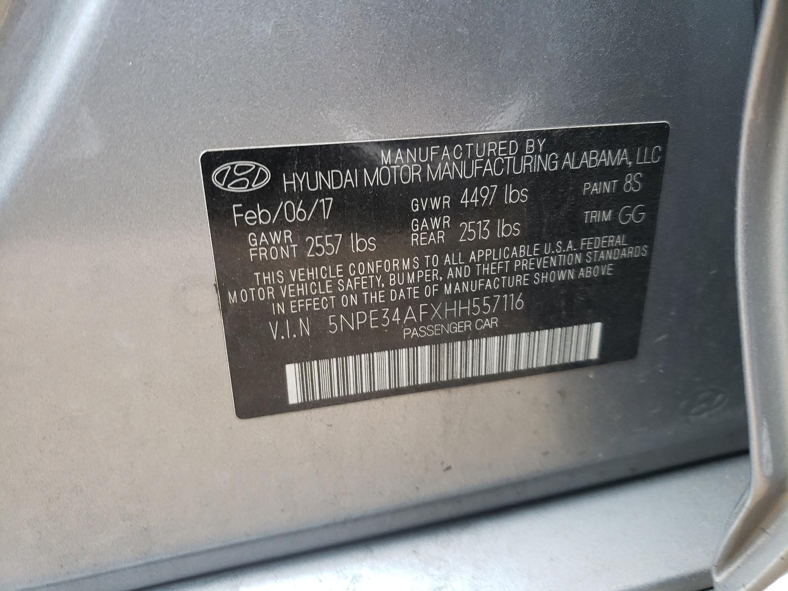 2017 HYUNDAI SONATA