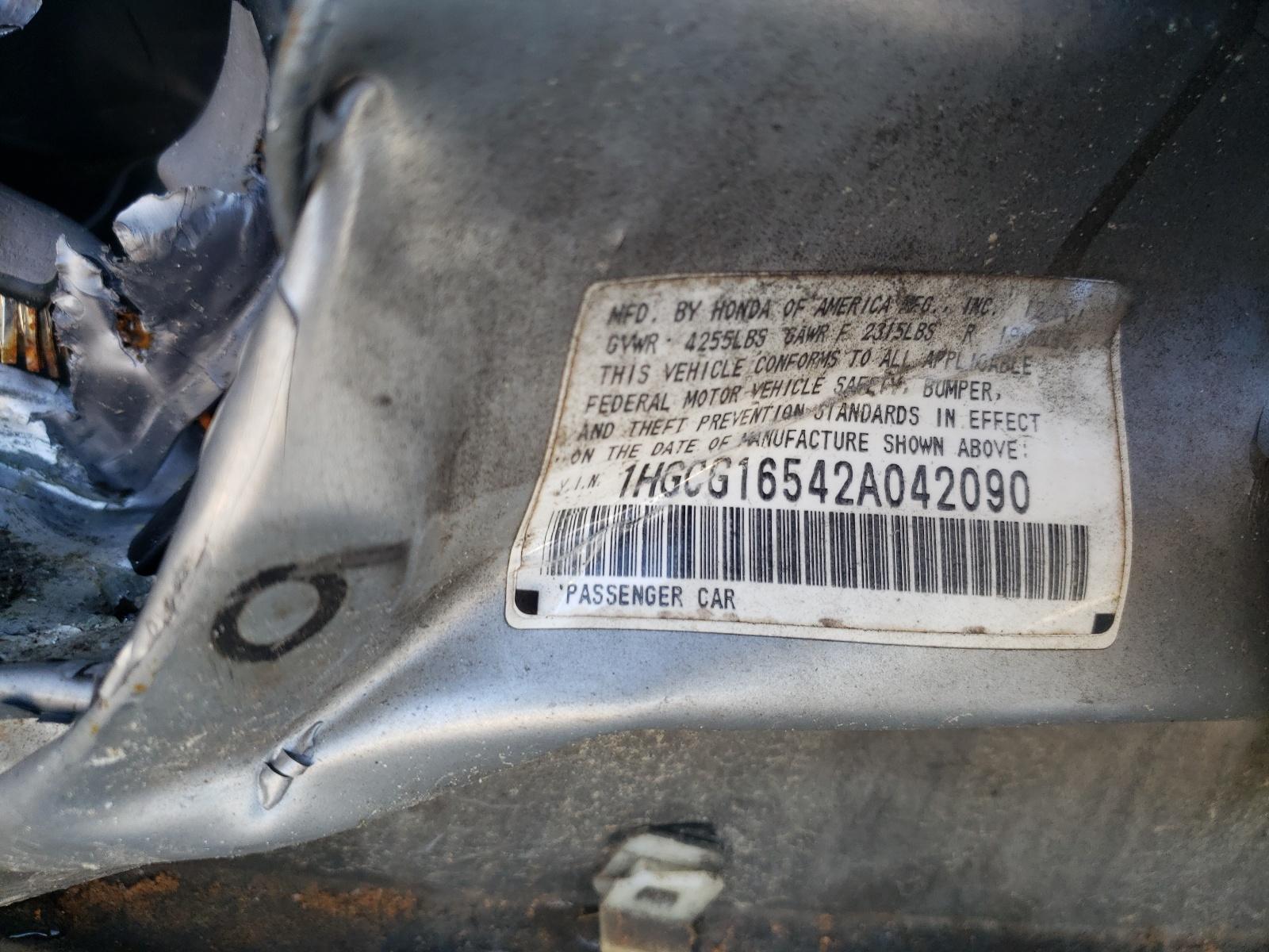 2002 HONDA ACCORD