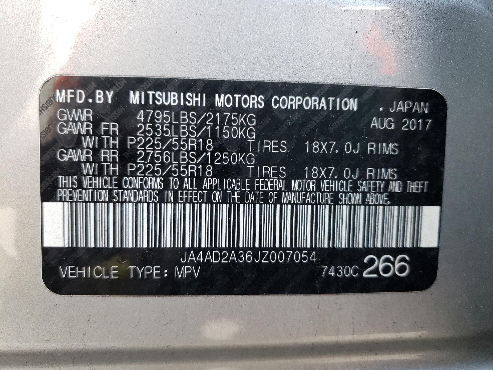2018 MITSUBISHI outlander