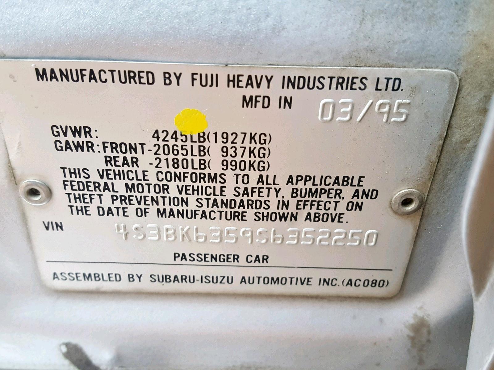 1995 SUBARU Legacy