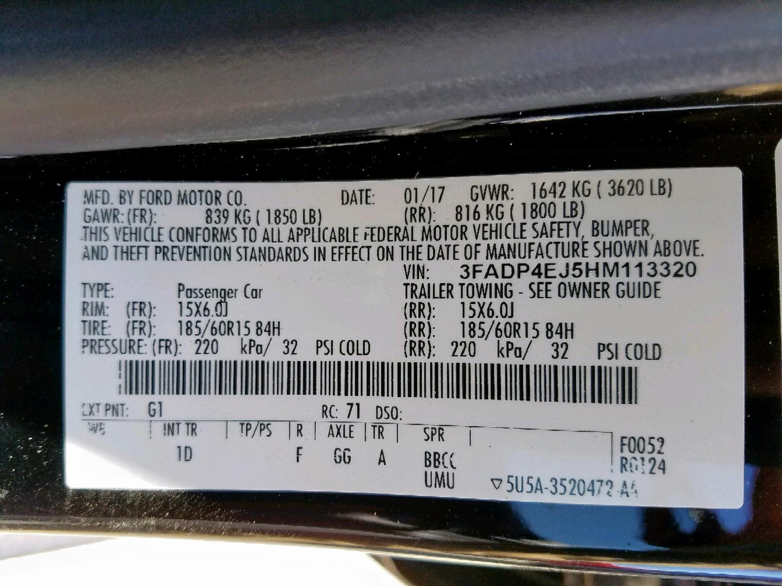 2017 FORD Fiesta