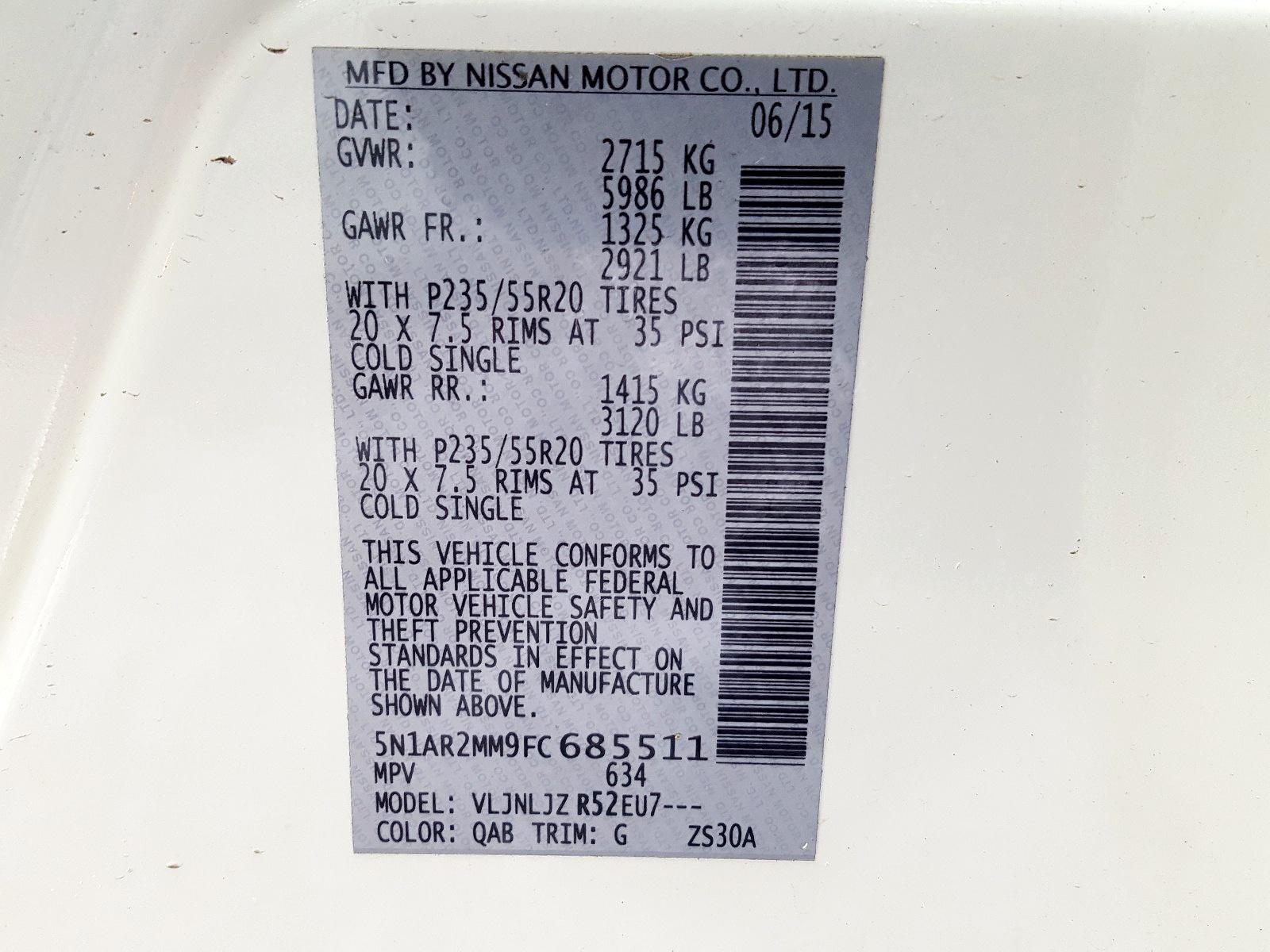 2015 NISSAN PATHFINDER