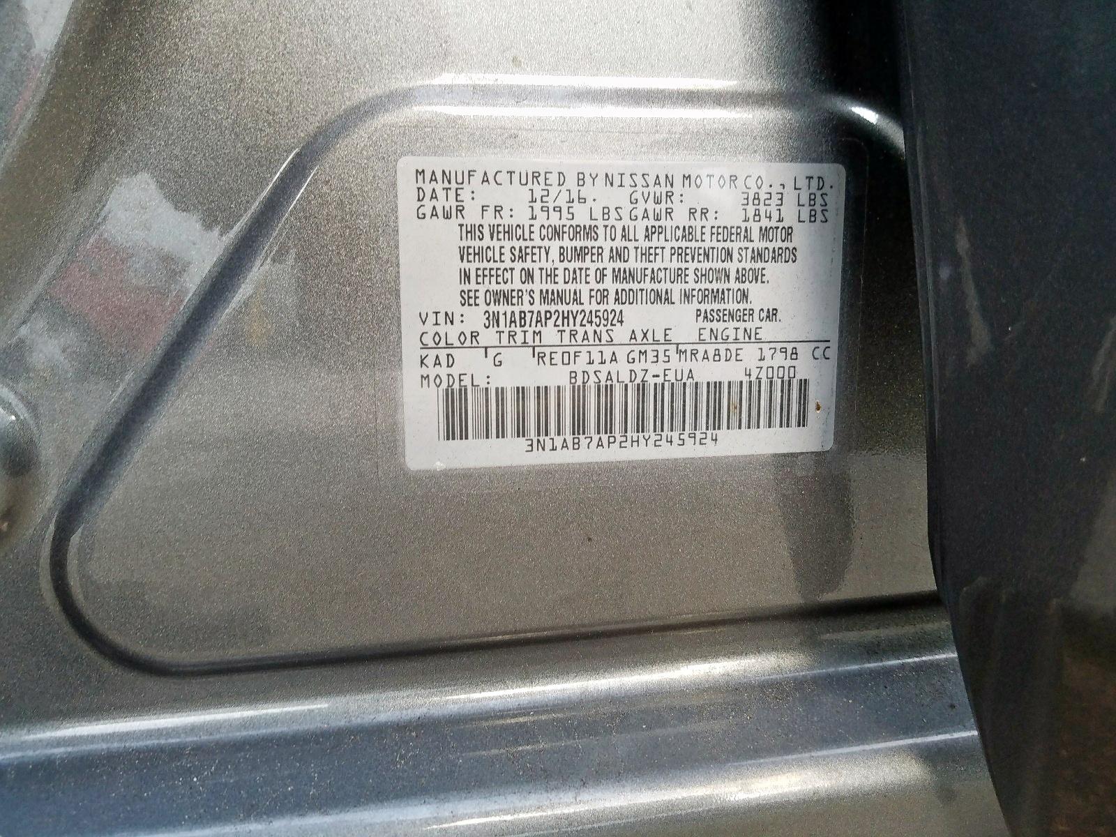 2017 NISSAN SENTRA