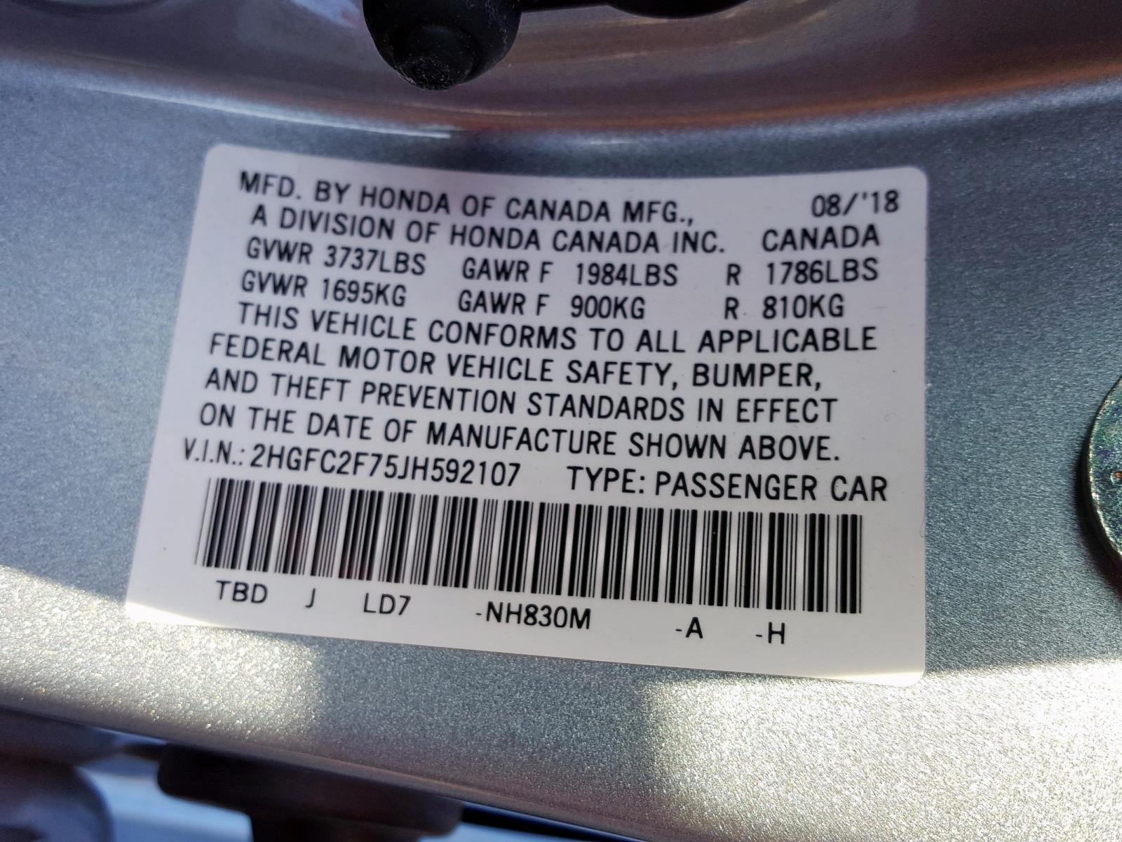 2018 HONDA CIVIC