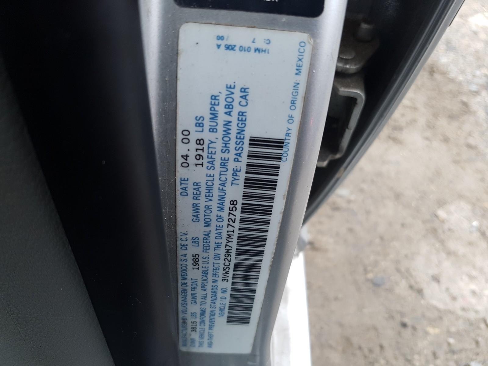 2000 VOLKSWAGEN JETTA