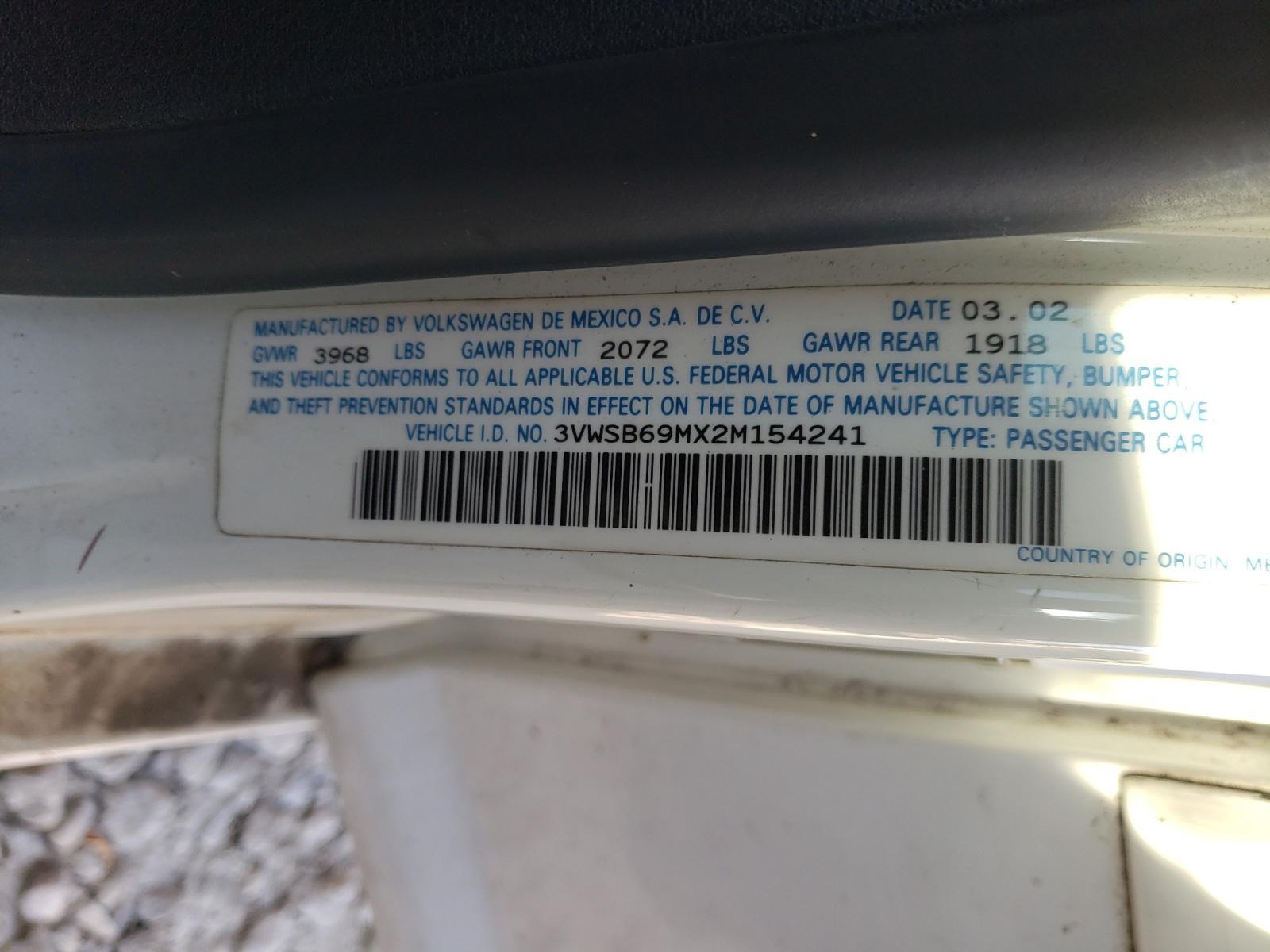 2002 VOLKSWAGEN JETTA