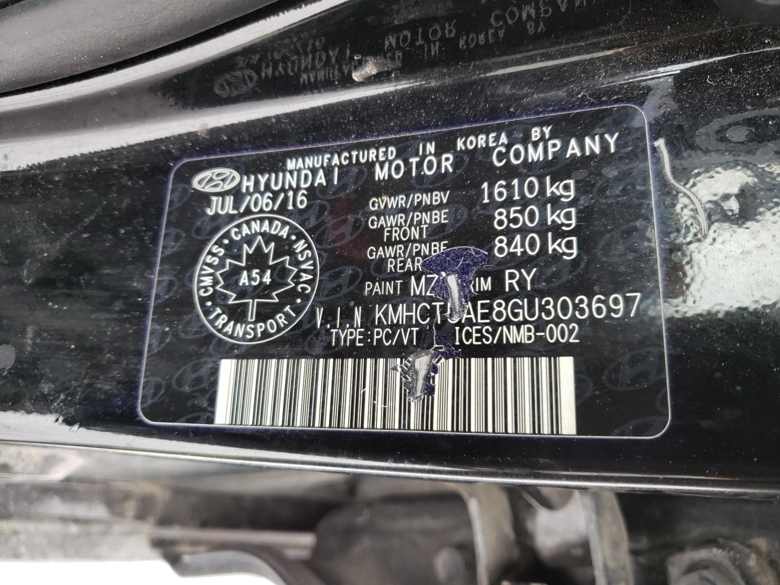 2016 HYUNDAI ACCENT
