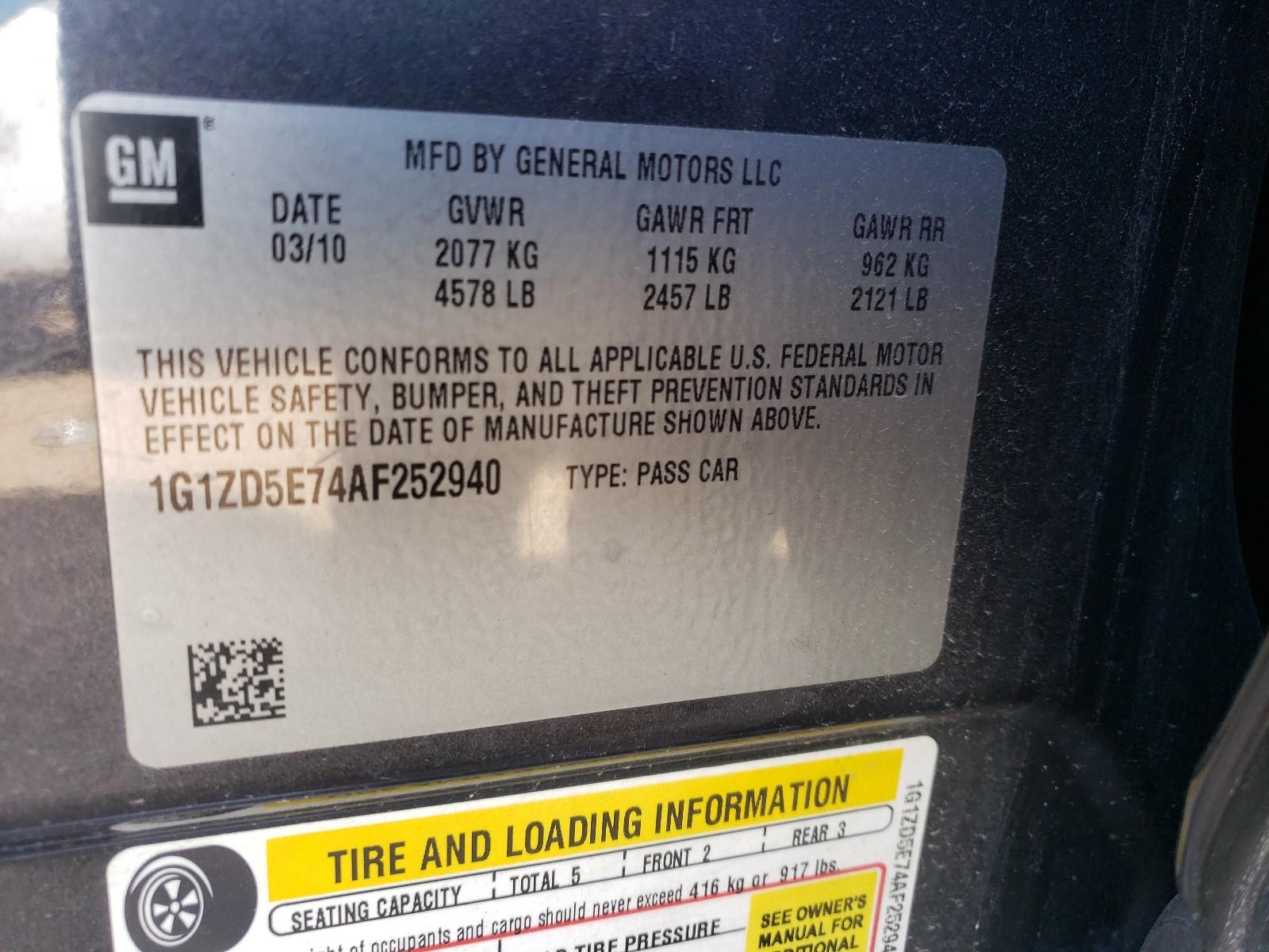 2010 CHEVROLET MALIBU