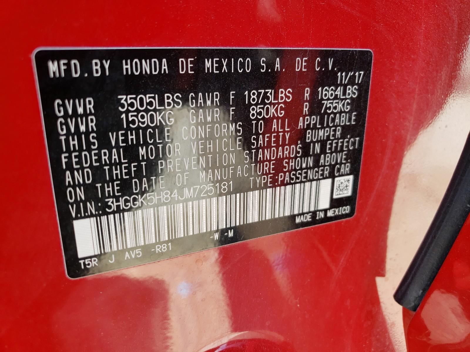 2018 HONDA FIT