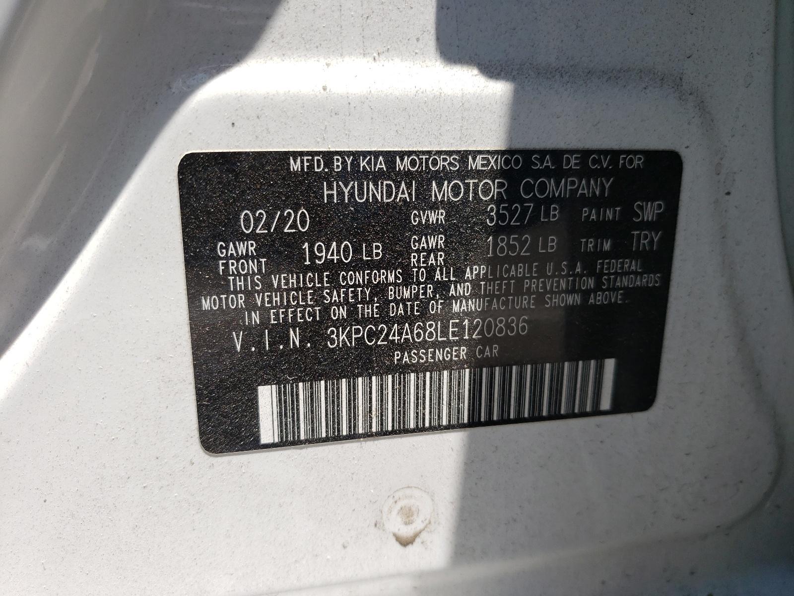2020 HYUNDAI ACCENT