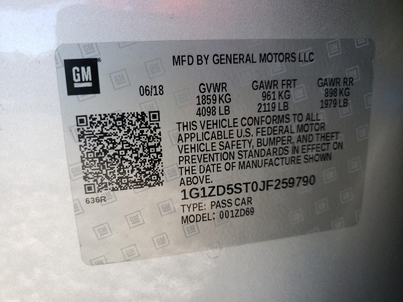 2018 CHEVROLET MALIBU