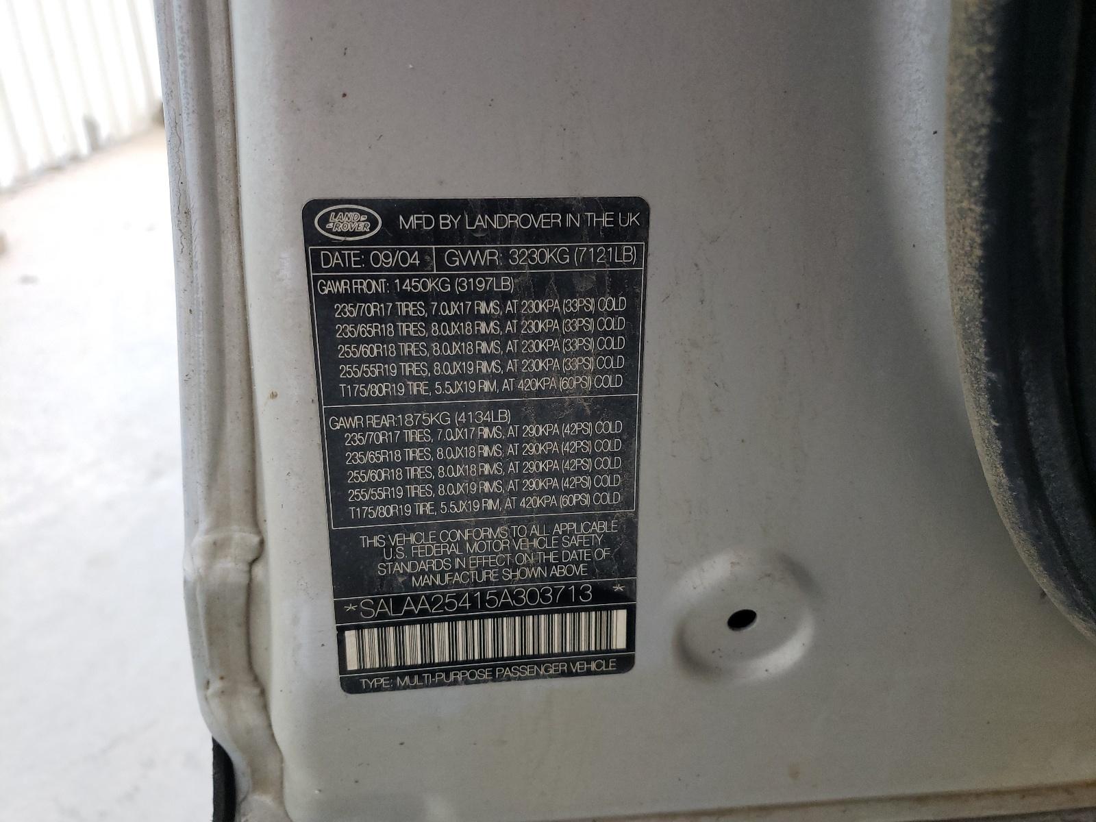 2005 LAND ROVER Lr3